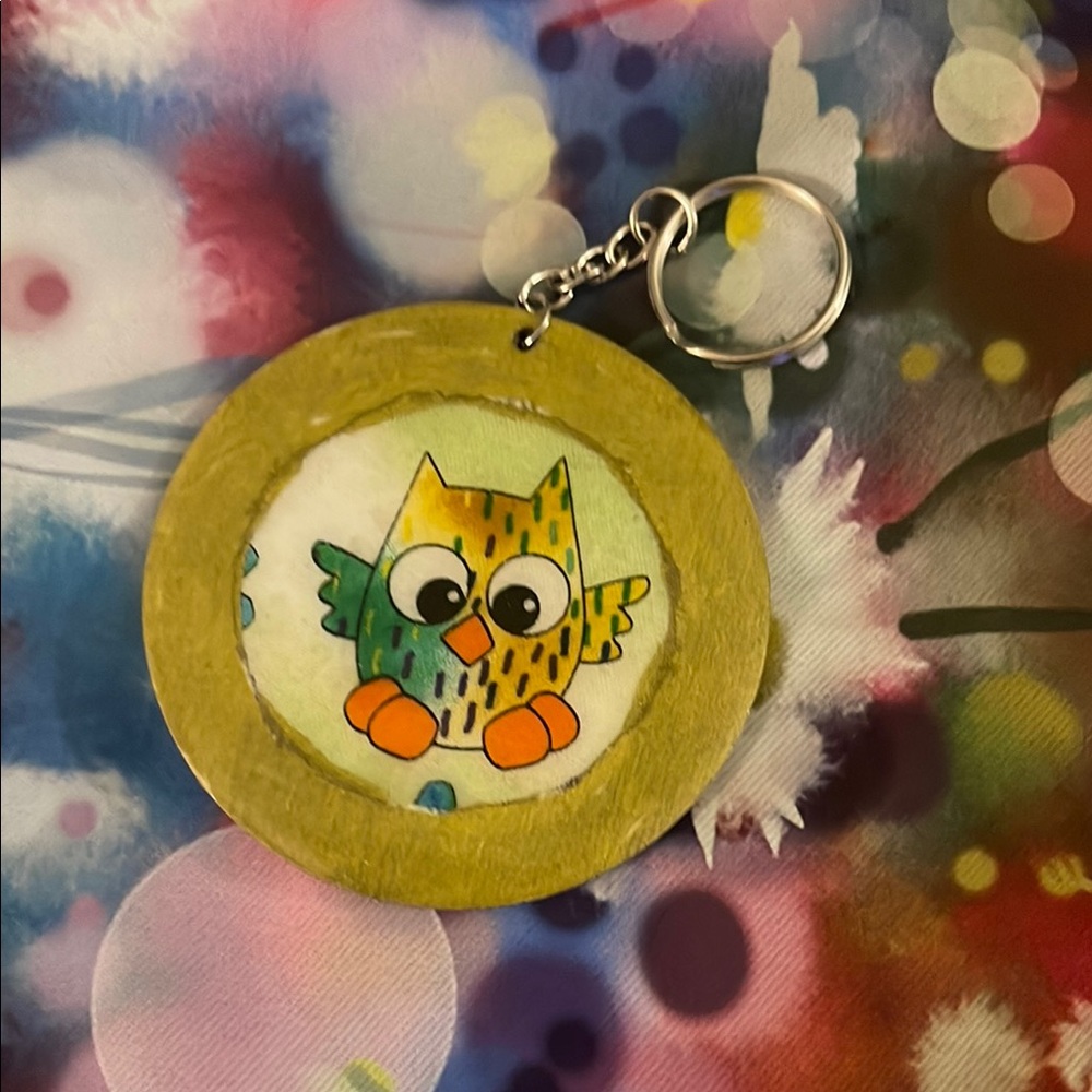 Colorful Owl Keychain